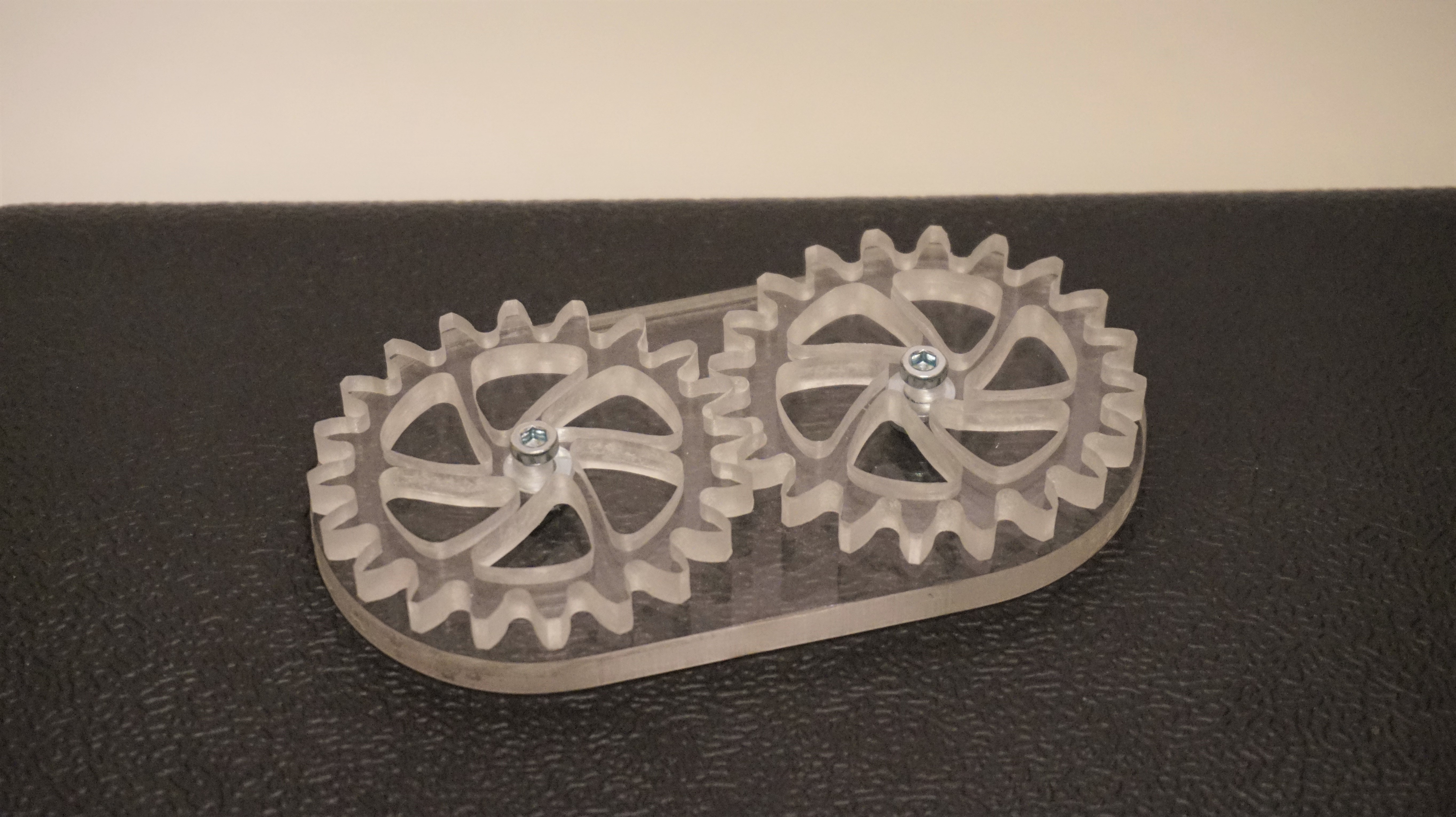 Gears made of plastic